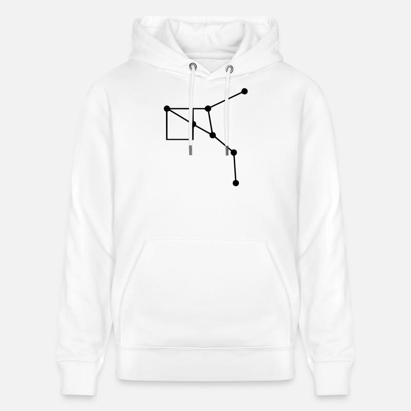 Lignes de géométrie de constellation - Sweat à capuche bio CRUISER Stanley/Stella Unisexe - blanc