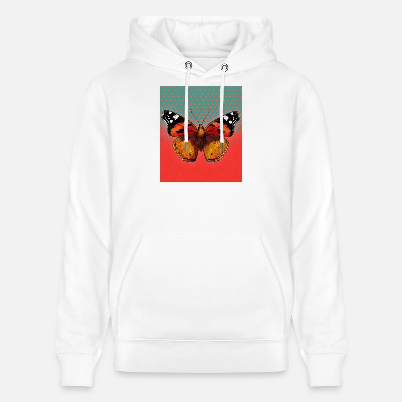 papillon - Sweat à capuche bio CRUISER Stanley/Stella Unisexe - blanc
