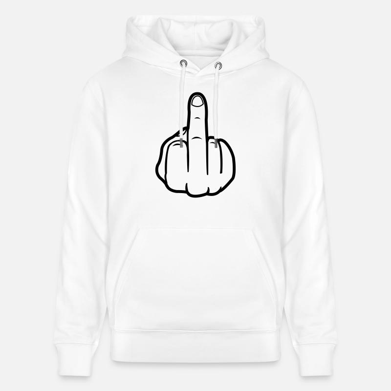 mittelfinger_black - Sweat à capuche bio CRUISER Stanley/Stella Unisexe - blanc