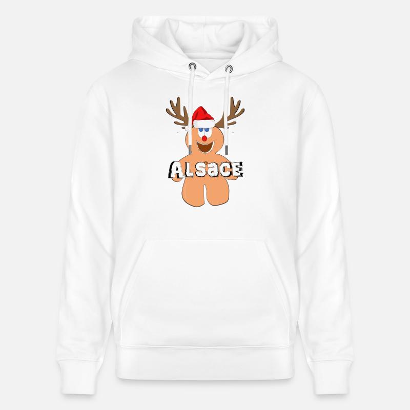Alsace Mannele Mannala Noël - Sweat à capuche bio CRUISER Stanley/Stella Unisexe - blanc