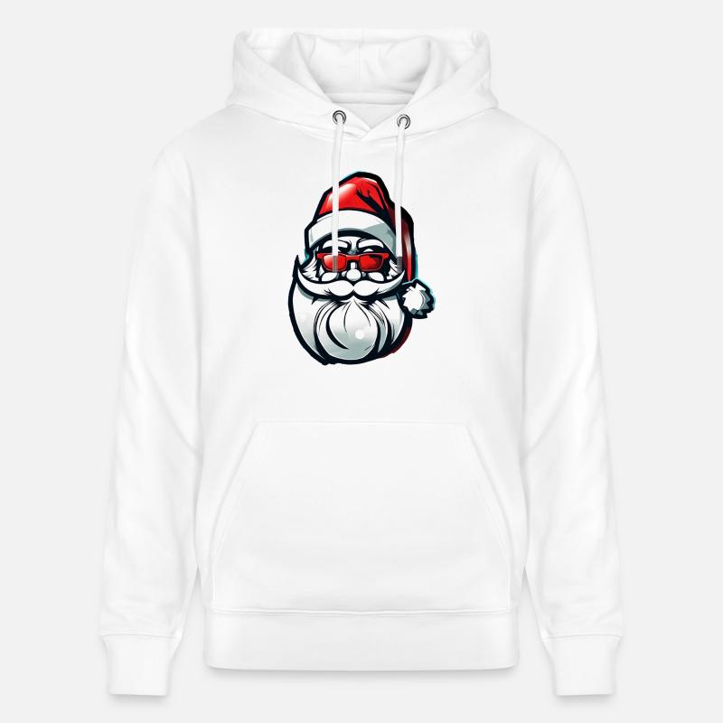 Père Noël Père Noël Noël - Sweat à capuche bio CRUISER Stanley/Stella Unisexe - blanc