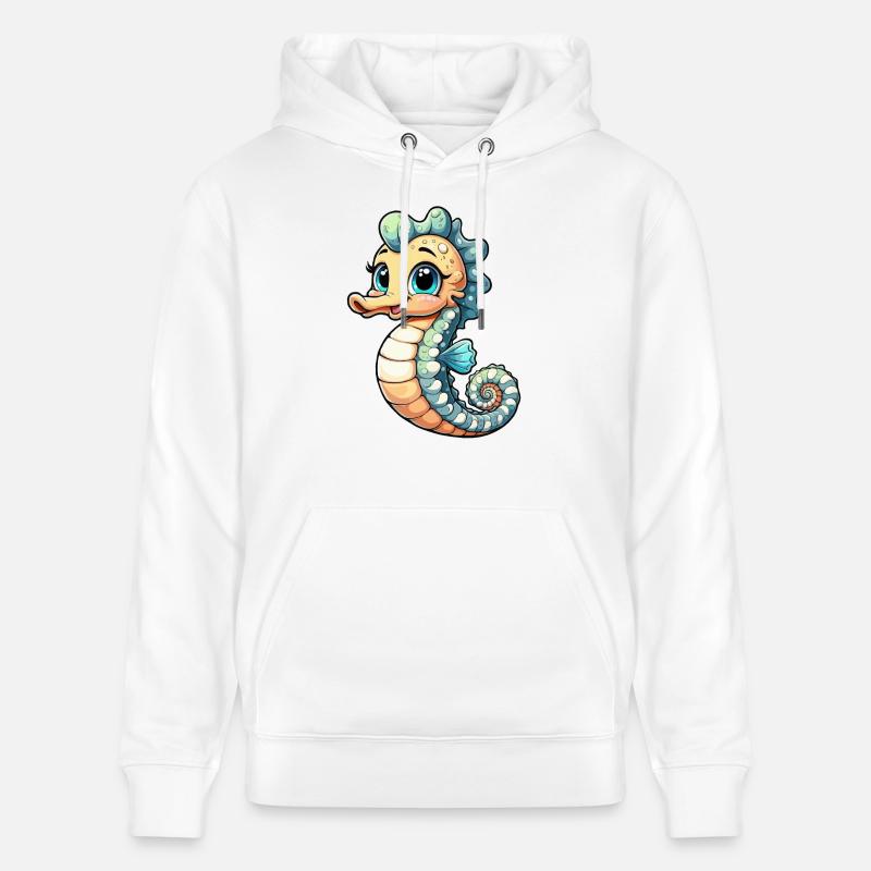 Mädchen Seepferdchen - Stanley/Stella Unisex Bio-Hoodie CRUISER  - Weiß