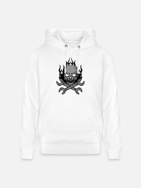 Tuning Skull - Stanley/Stella Unisex Bio-Hoodie CRUISER - Weiß