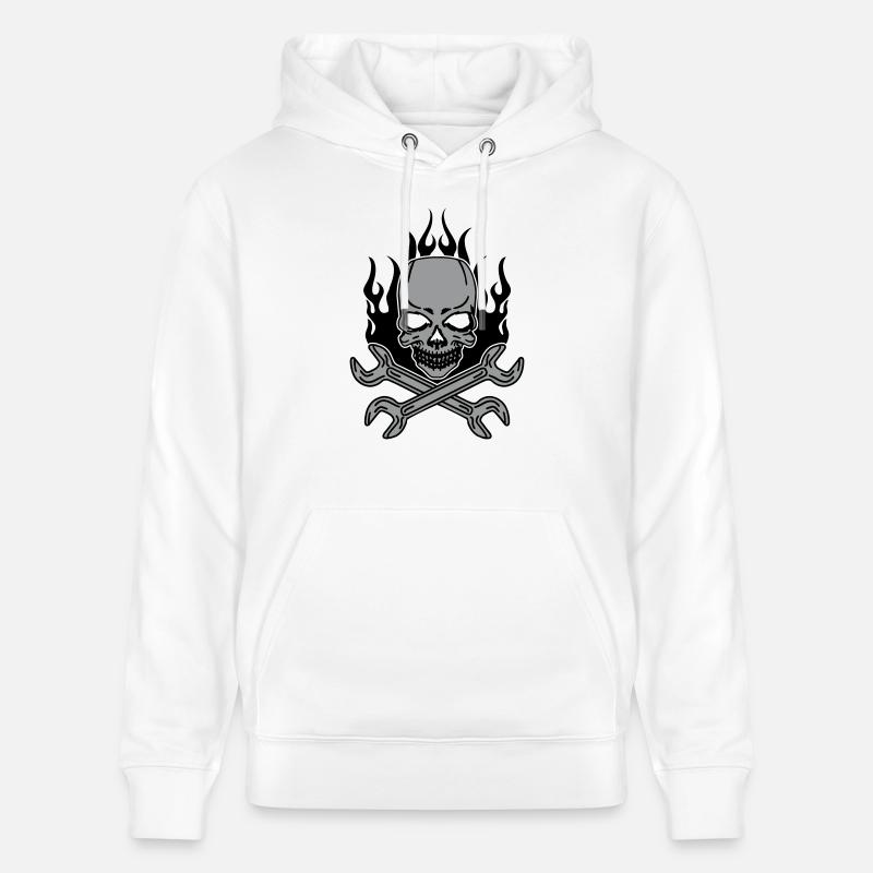 Tuning Skull - Sweat à capuche bio CRUISER Stanley/Stella Unisexe - blanc