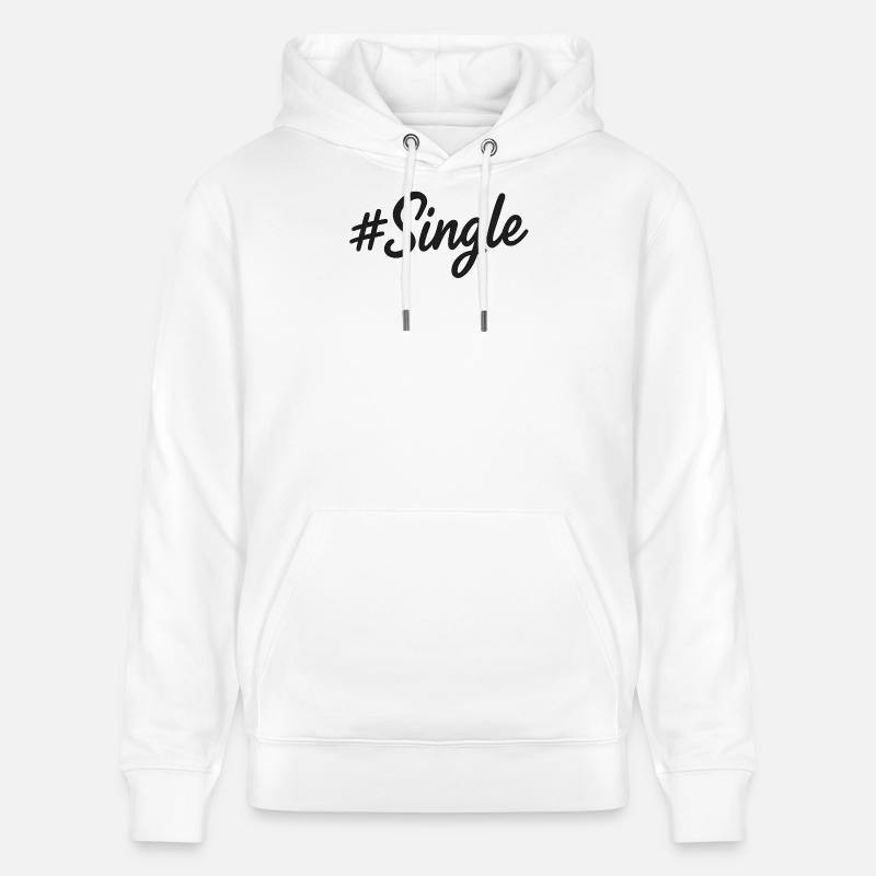 #Single – Statement Design in Handschrift - Stanley/Stella Unisex Bio-Hoodie CRUISER  - Weiß
