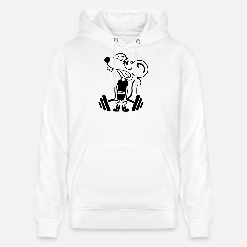 Pump Maus kontur 1c - Sweat à capuche bio CRUISER Stanley/Stella Unisexe - blanc