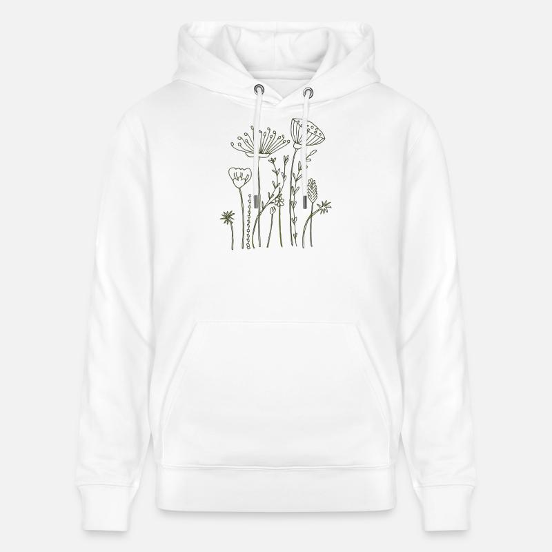 Fleurs séchées - Sweat à capuche bio CRUISER Stanley/Stella Unisexe - blanc