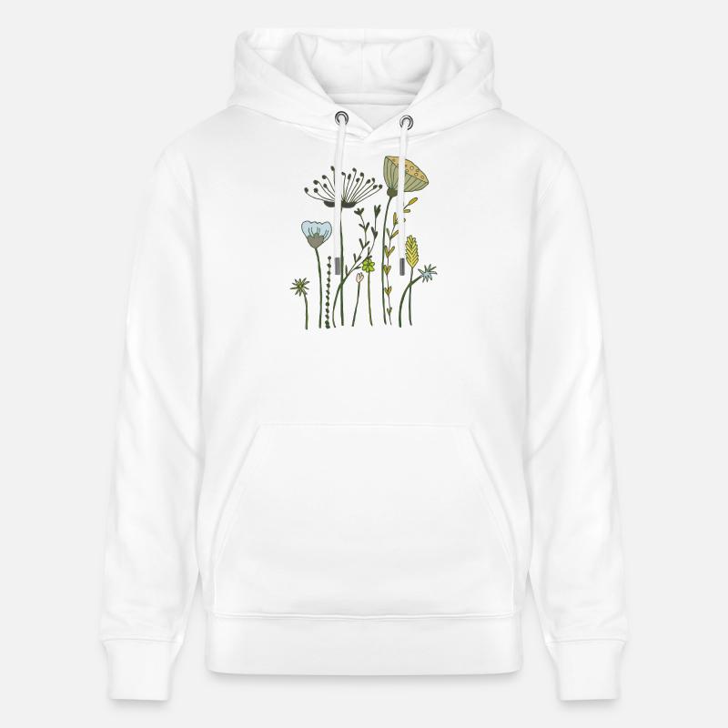 Fleurs séchées - Sweat à capuche bio CRUISER Stanley/Stella Unisexe - blanc