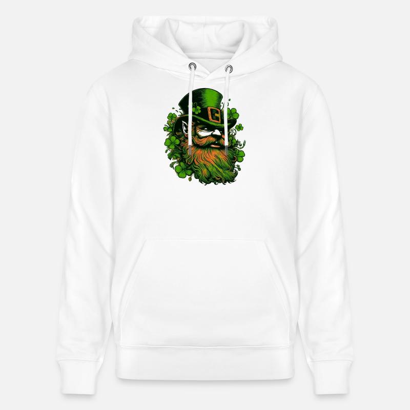 Leprechaun Irlande - Sweat à capuche bio CRUISER Stanley/Stella Unisexe - blanc