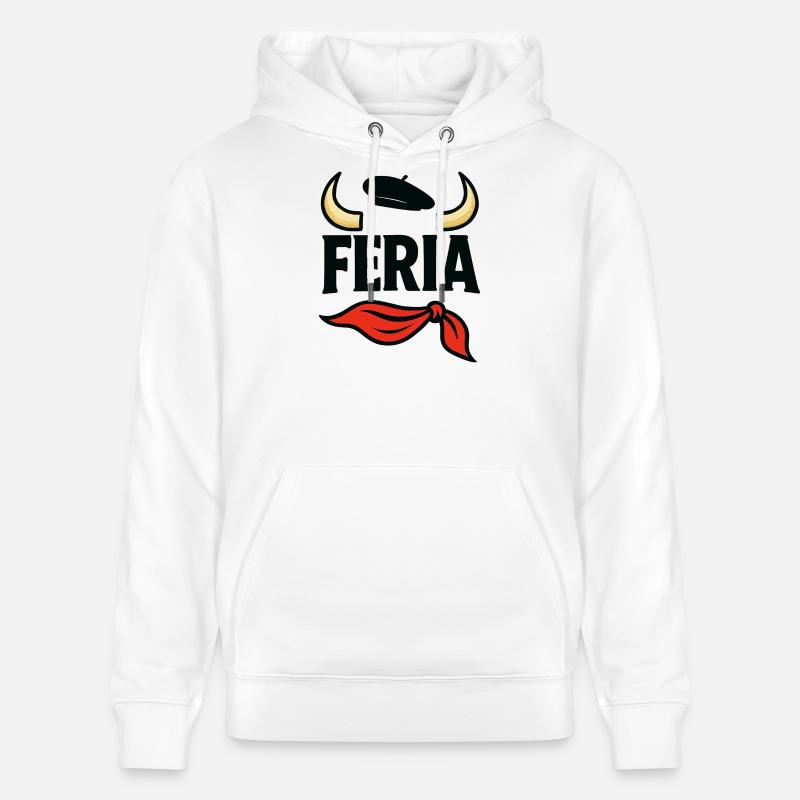 Féria - Pays Basque - Sweat à capuche bio CRUISER Stanley/Stella Unisexe - blanc