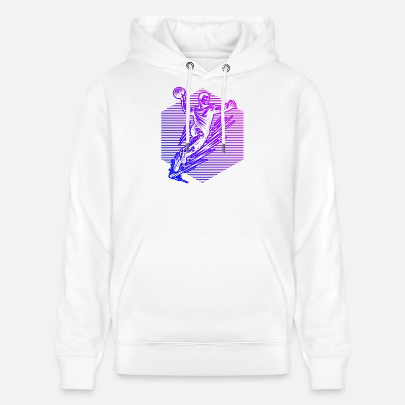 Message clair de handball pour hommes - Sweat à capuche bio CRUISER Stanley/Stella Unisexe - blanc