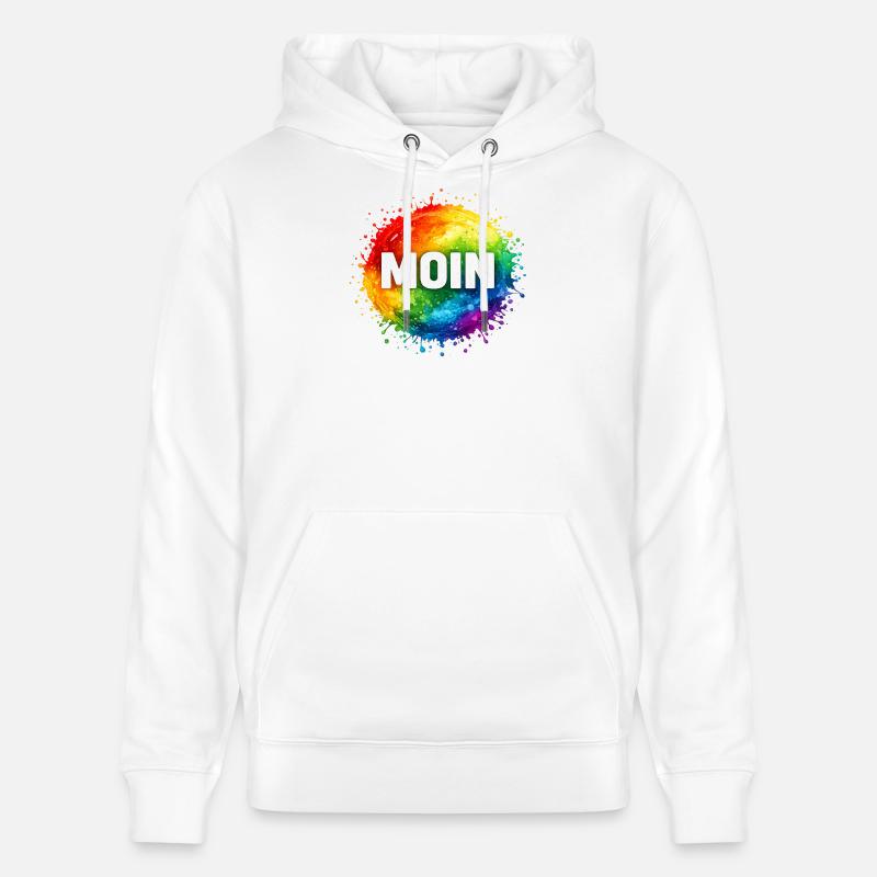 Moin dans la cascade arc-en-ciel - Sweat à capuche bio CRUISER Stanley/Stella Unisexe - blanc