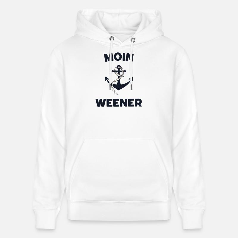 Moin Weener – Conception d’ancres maritimes - Sweat à capuche bio CRUISER Stanley/Stella Unisexe - blanc