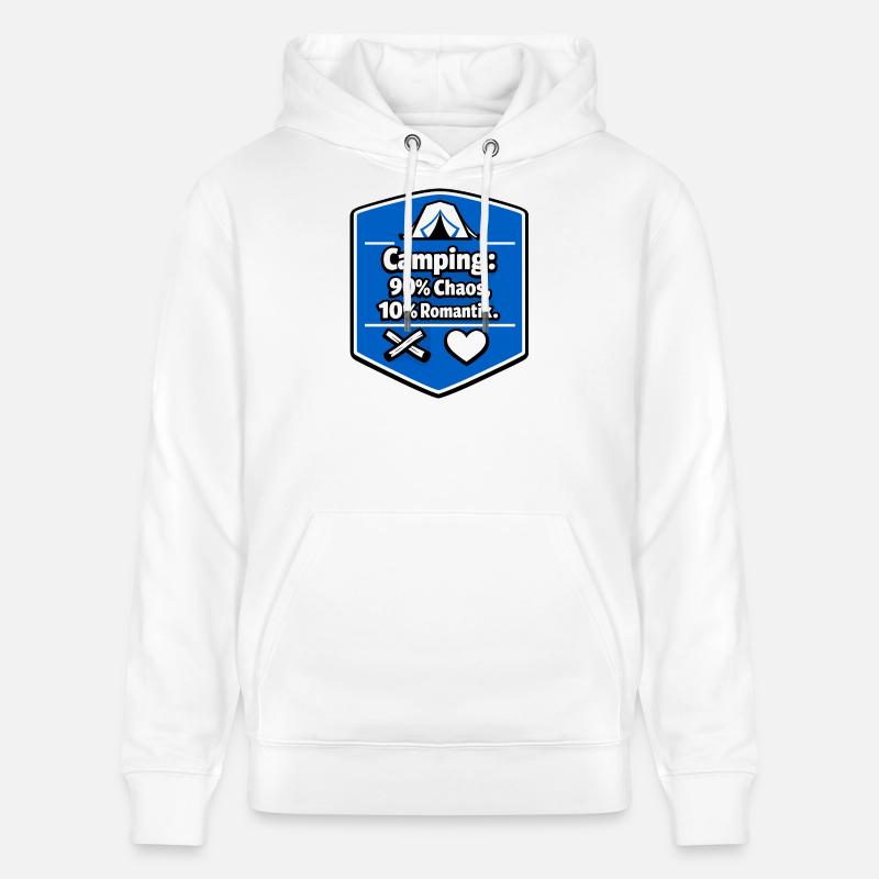 Camping en camping-car - Sweat à capuche bio CRUISER Stanley/Stella Unisexe - blanc