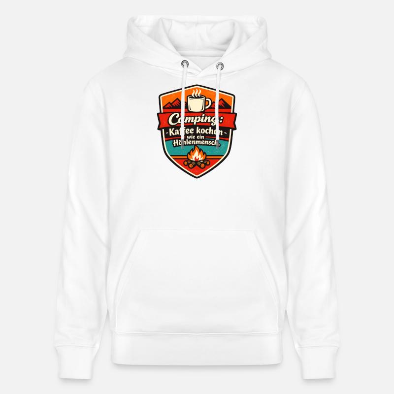 Camping pour campeurs - Sweat à capuche bio CRUISER Stanley/Stella Unisexe - blanc