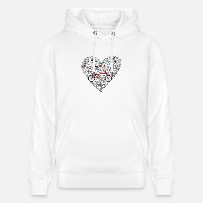 Ich liebe Brompton Bikes - Stanley/Stella Unisex Bio-Hoodie CRUISER  - Weiß