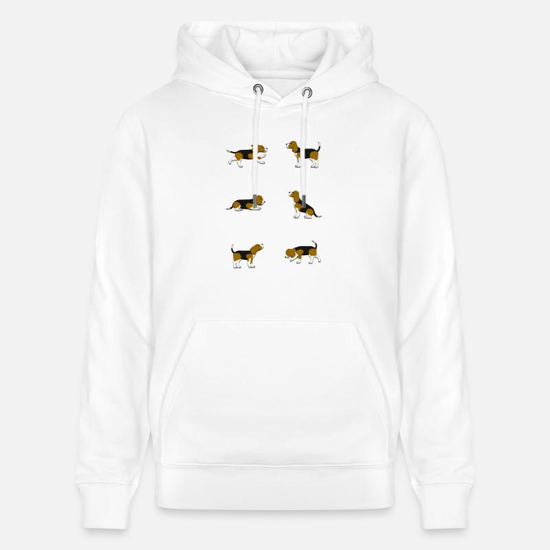 Beagle selection - Sweat à capuche bio CRUISER Stanley/Stella Unisexe - blanc