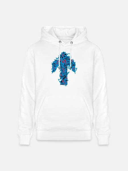 pfeil-nach-oben - Stanley/Stella Unisex Bio-Hoodie CRUISER  - Weiß