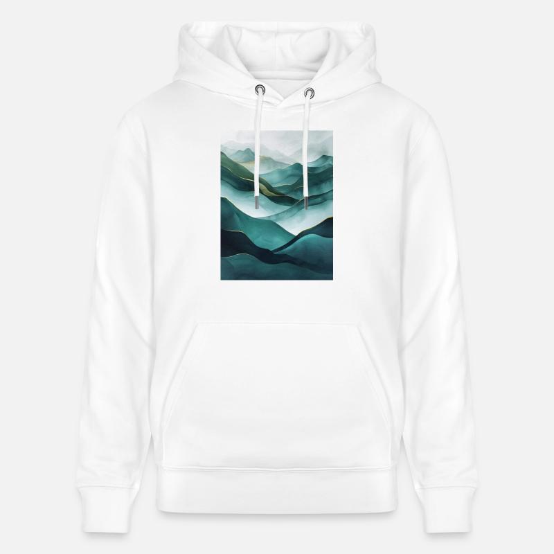 Affiche Geo Nature Paint 5 - Sweat à capuche bio CRUISER Stanley/Stella Unisexe - blanc