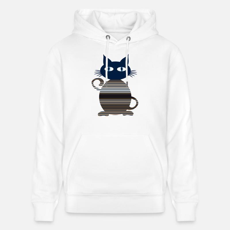 Chat - Sweat à capuche bio CRUISER Stanley/Stella Unisexe - blanc