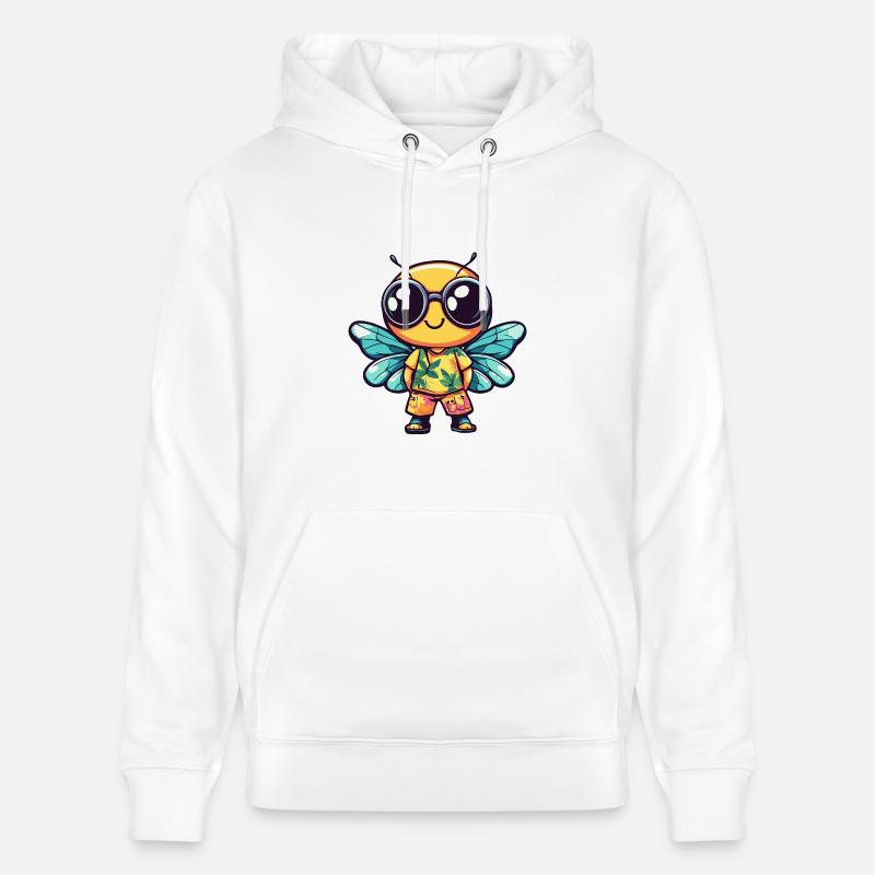 Libelle Comic Urlaub - Stanley/Stella Unisex Bio-Hoodie CRUISER  - Weiß