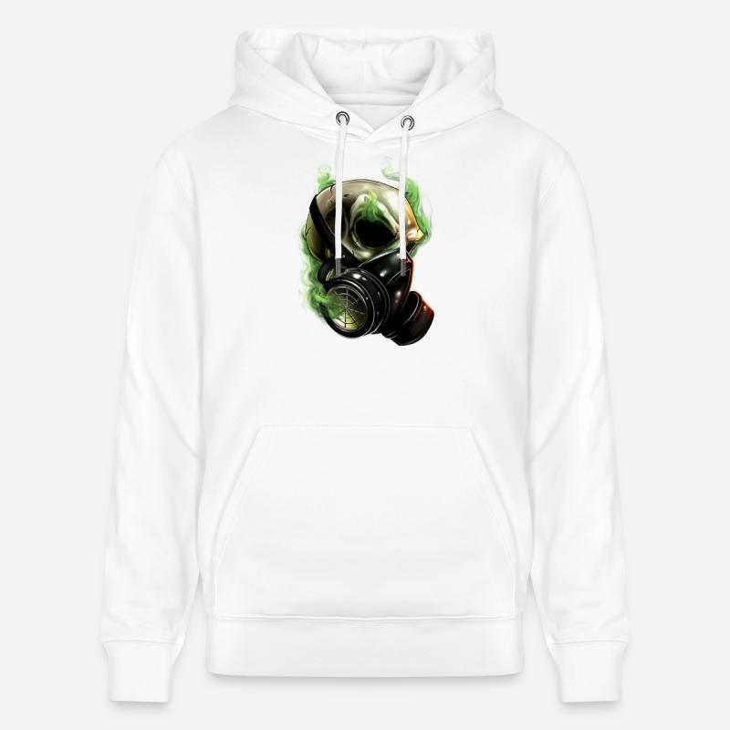 Gaz skull - Sweat à capuche bio CRUISER Stanley/Stella Unisexe - blanc