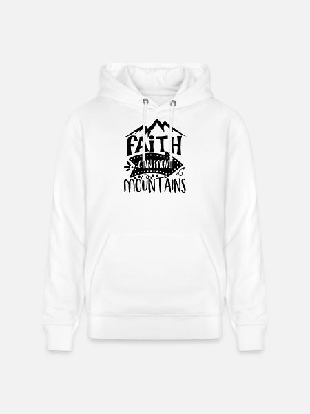 Faith Can Move Mountains Inspiration - Stanley/Stella Unisex Bio-Hoodie CRUISER - Weiß