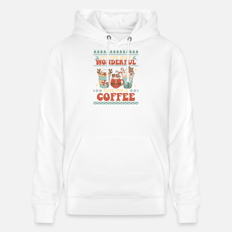 Pull de Noël moche - Sweat à capuche bio CRUISER Stanley/Stella Unisexe - blanc