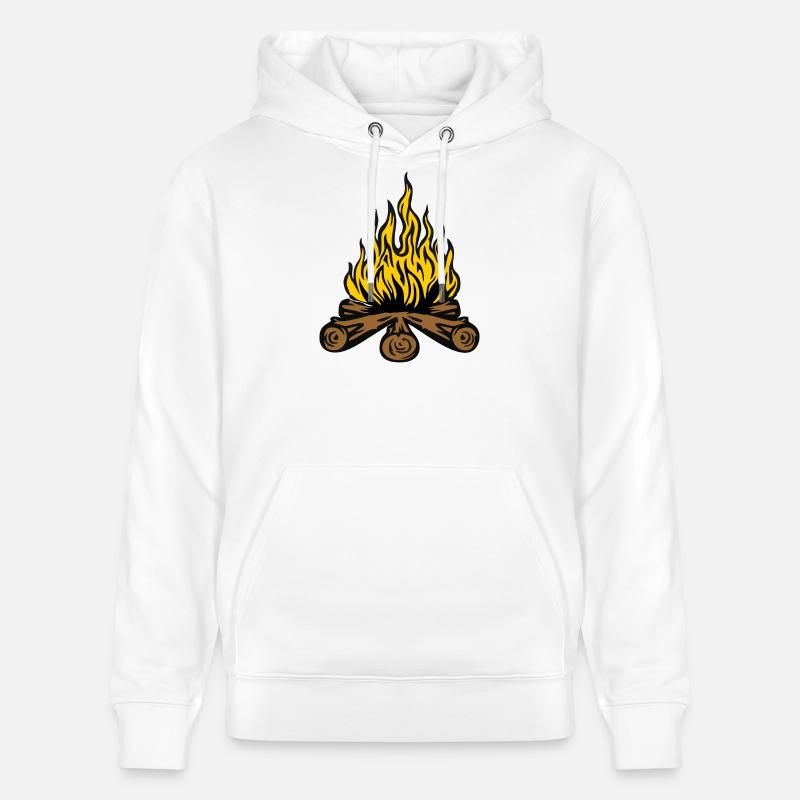 Feu de camp - Sweat à capuche bio CRUISER Stanley/Stella Unisexe - blanc