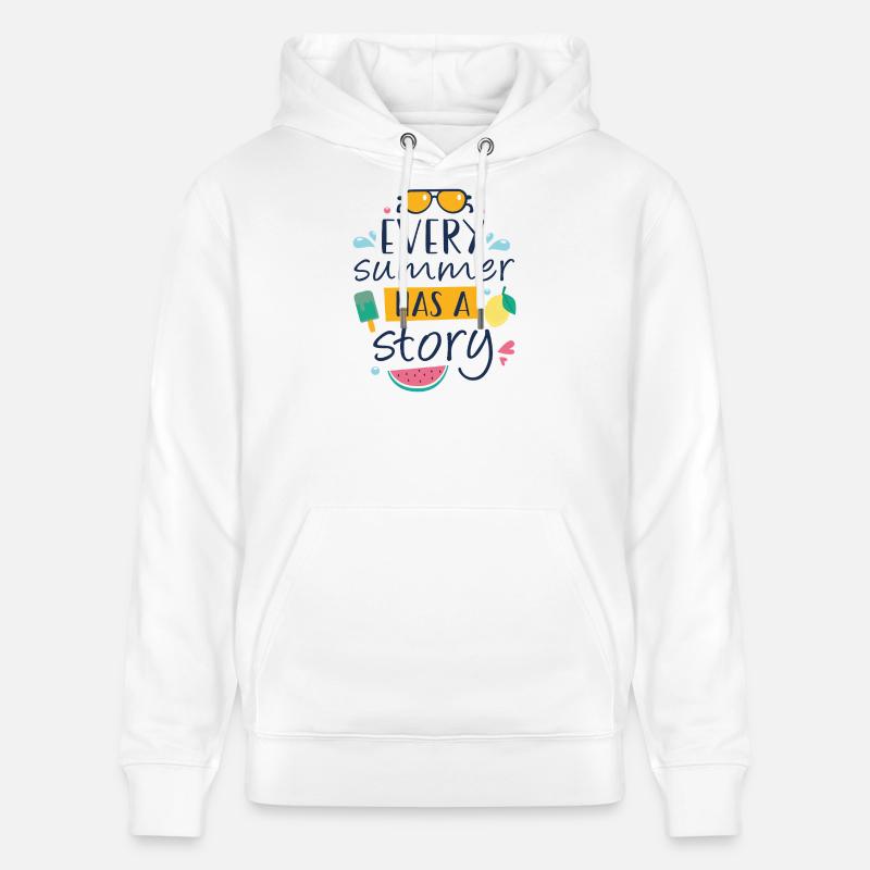 Jeder Sommer hat eine Geschichte - Stanley/Stella Unisex Bio-Hoodie CRUISER  - Weiß