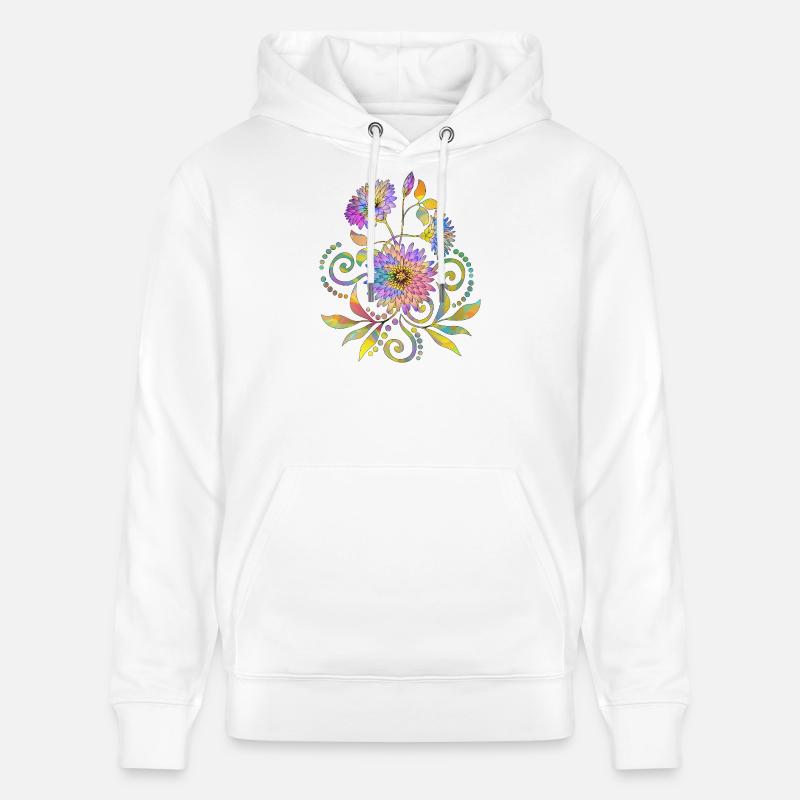 Blumen - Stanley/Stella Unisex Bio-Hoodie CRUISER  - Weiß