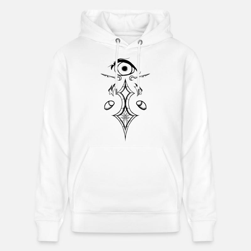 Silhouette de l’œil nocturne - Sweat à capuche bio CRUISER Stanley/Stella Unisexe - blanc