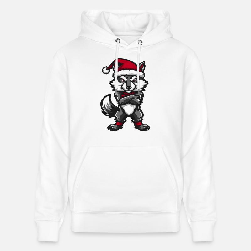 Loup Noël - Sweat à capuche bio CRUISER Stanley/Stella Unisexe - blanc