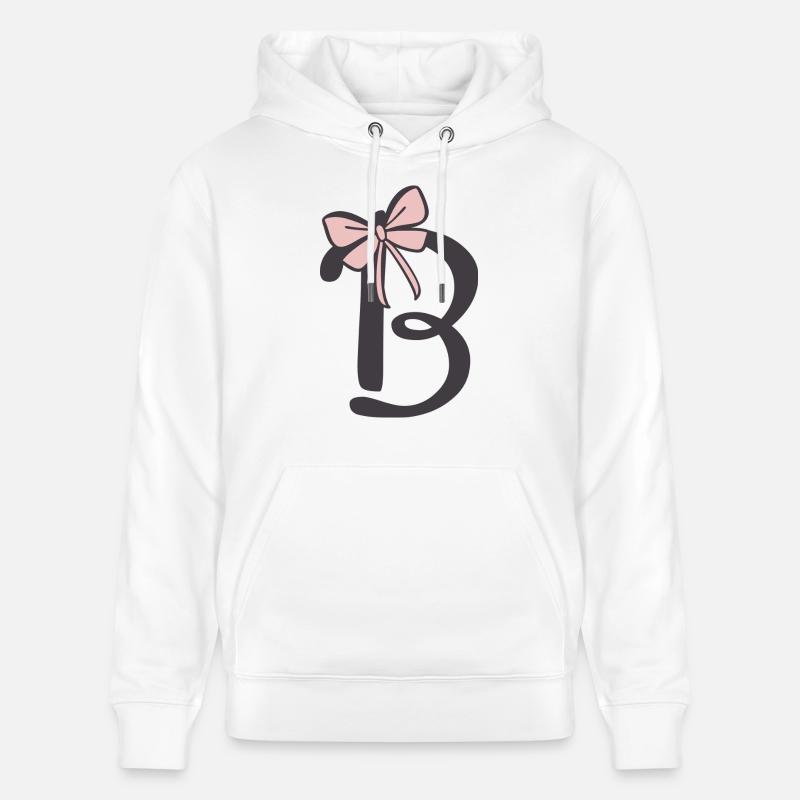Anfangsbuchstabe B Schleifchen - Stanley/Stella Unisex Bio-Hoodie CRUISER  - Weiß