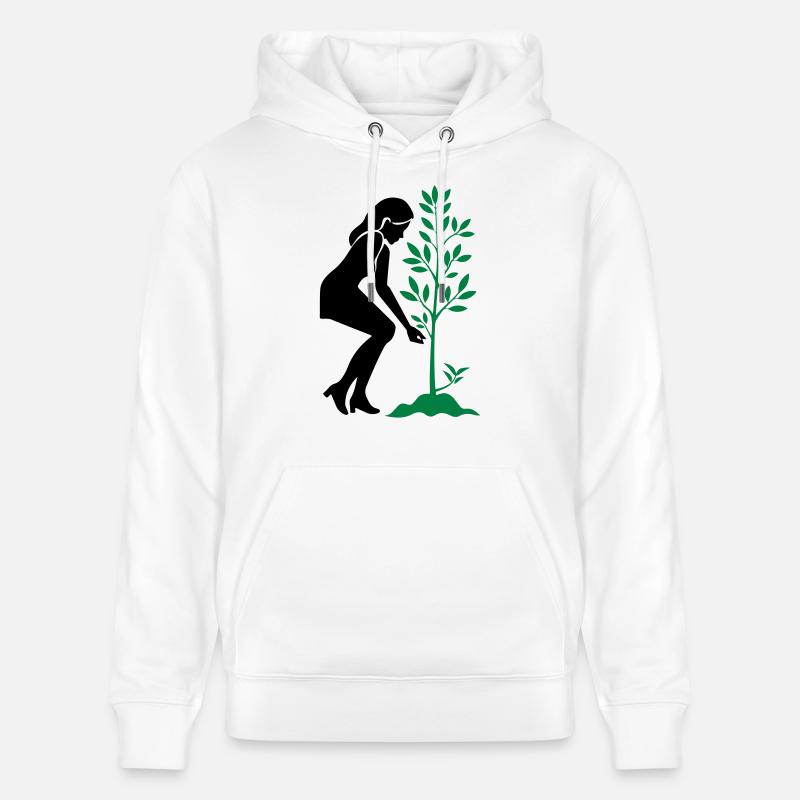 Einpflanzen Naturschutz Baum - Stanley/Stella Unisex Bio-Hoodie CRUISER  - Weiß