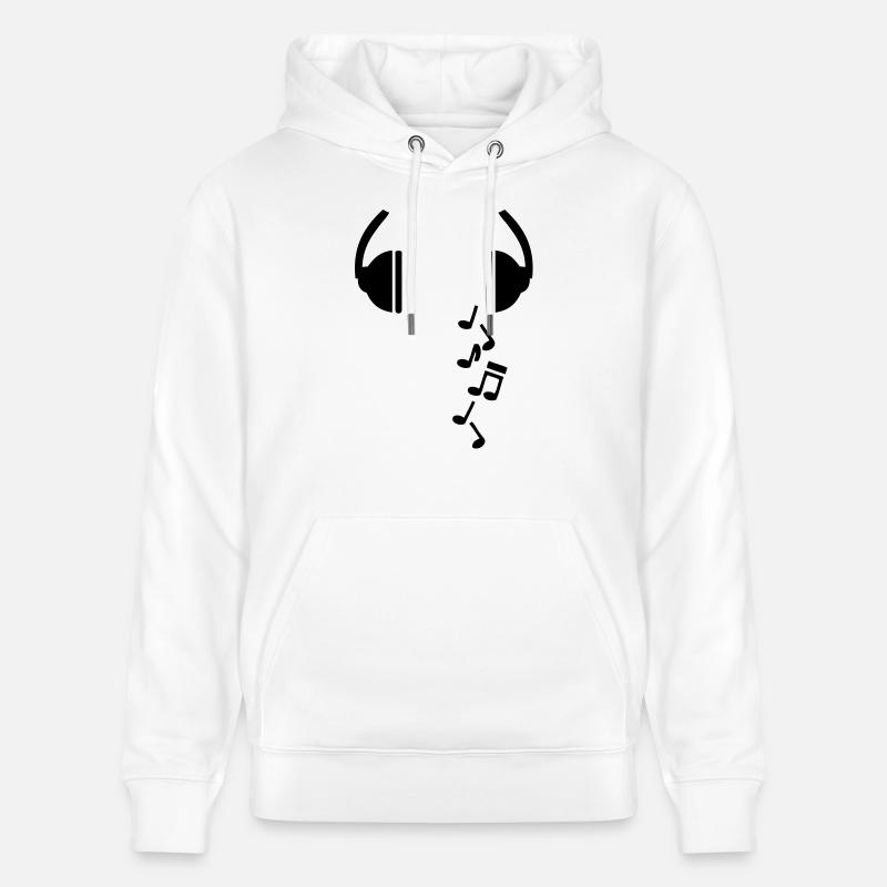 noten_kopfhoehrer - Sweat à capuche bio CRUISER Stanley/Stella Unisexe - blanc