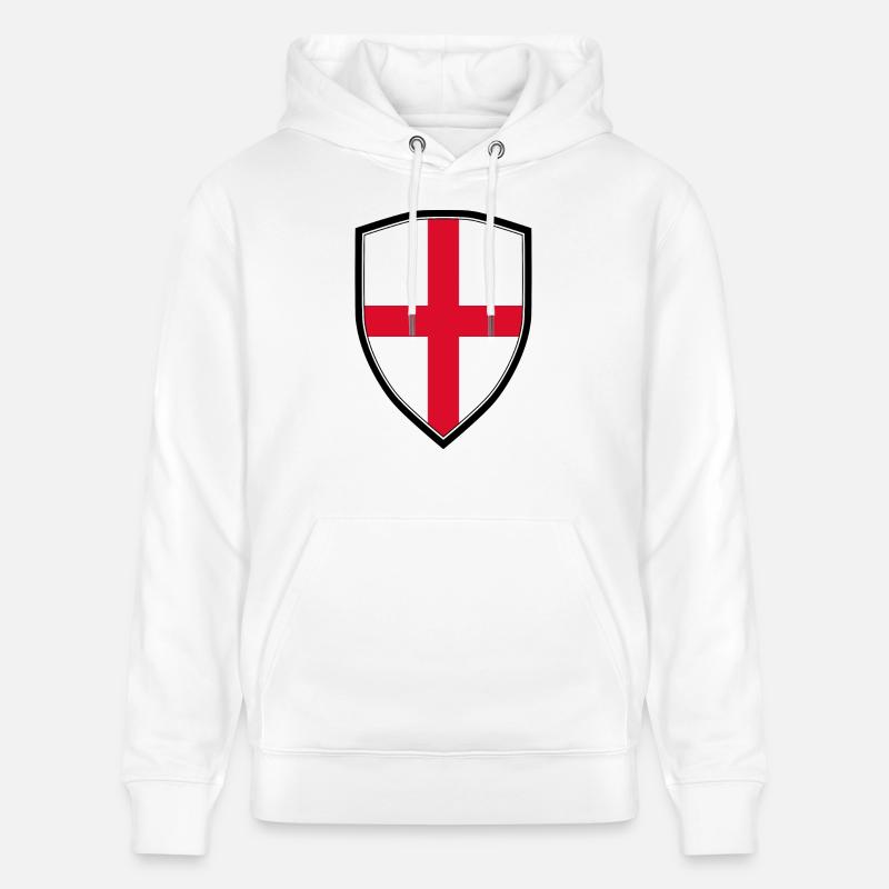 ANGLE FLAG SHIELD - Sweat à capuche bio CRUISER Stanley/Stella Unisexe - blanc