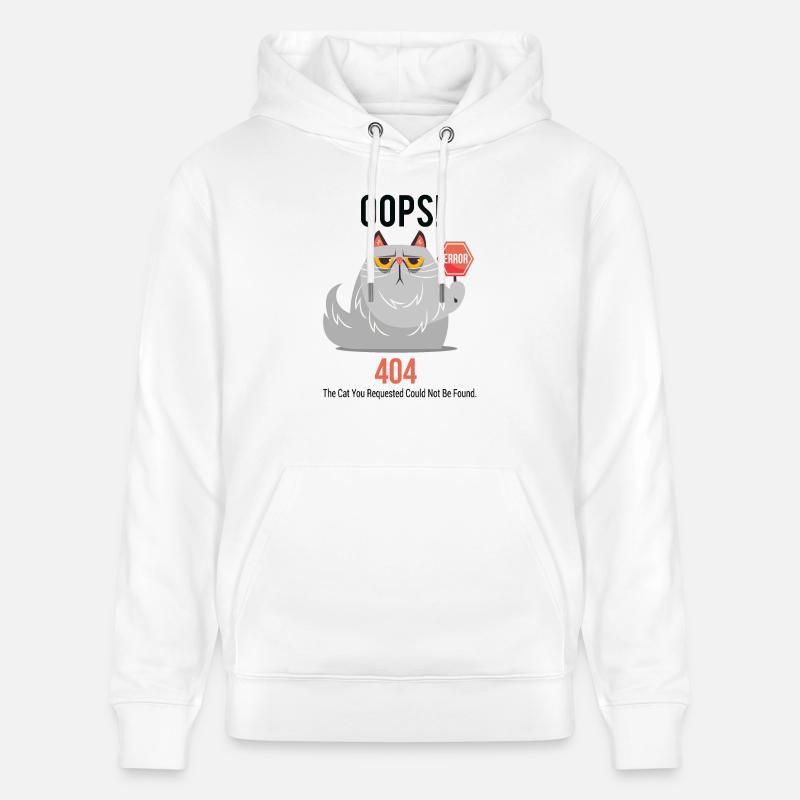 Grumpy Cat 404 - Stanley/Stella Unisex Bio-Hoodie CRUISER  - Weiß