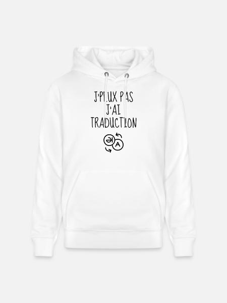 Translator Übersetzer Traducteur Translation - Stanley/Stella CRUISER Unisex Organic Hoodie - white
