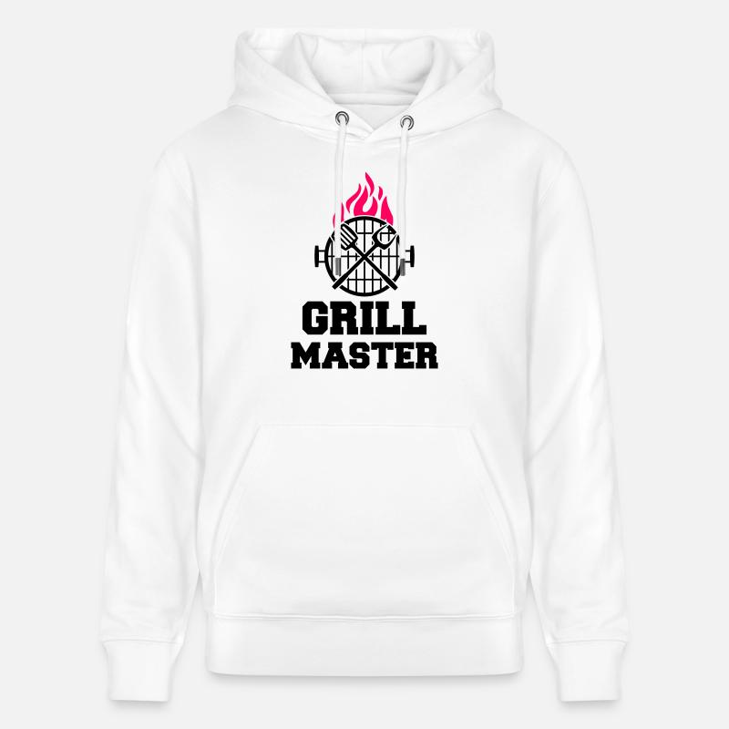 Maître du gril - Sweat à capuche bio CRUISER Stanley/Stella Unisexe - blanc