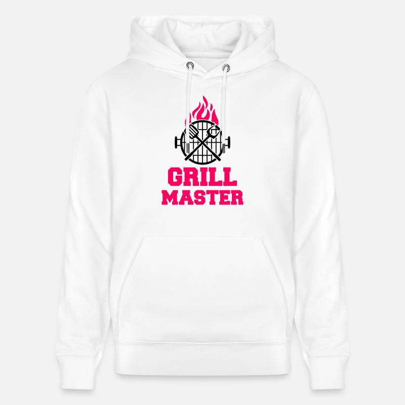Maître du gril - Sweat à capuche bio CRUISER Stanley/Stella Unisexe - blanc