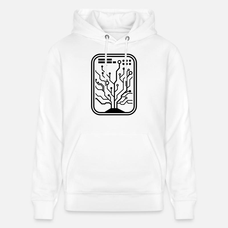 micro chip - Stanley/Stella Unisex Bio-Hoodie CRUISER  - Weiß