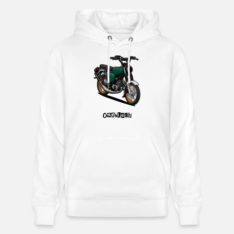 S51 (vert) // Illustration - Sweat à capuche bio CRUISER Stanley/Stella Unisexe - blanc