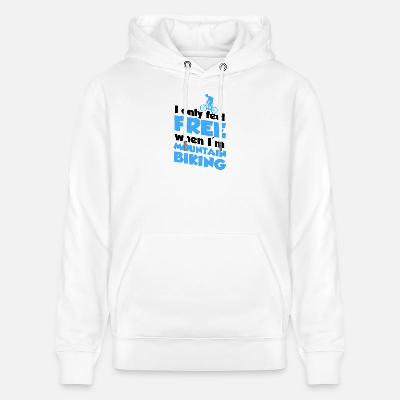VTT, vélo, vélo, vélo, vélo - Sweat à capuche bio CRUISER Stanley/Stella Unisexe - blanc