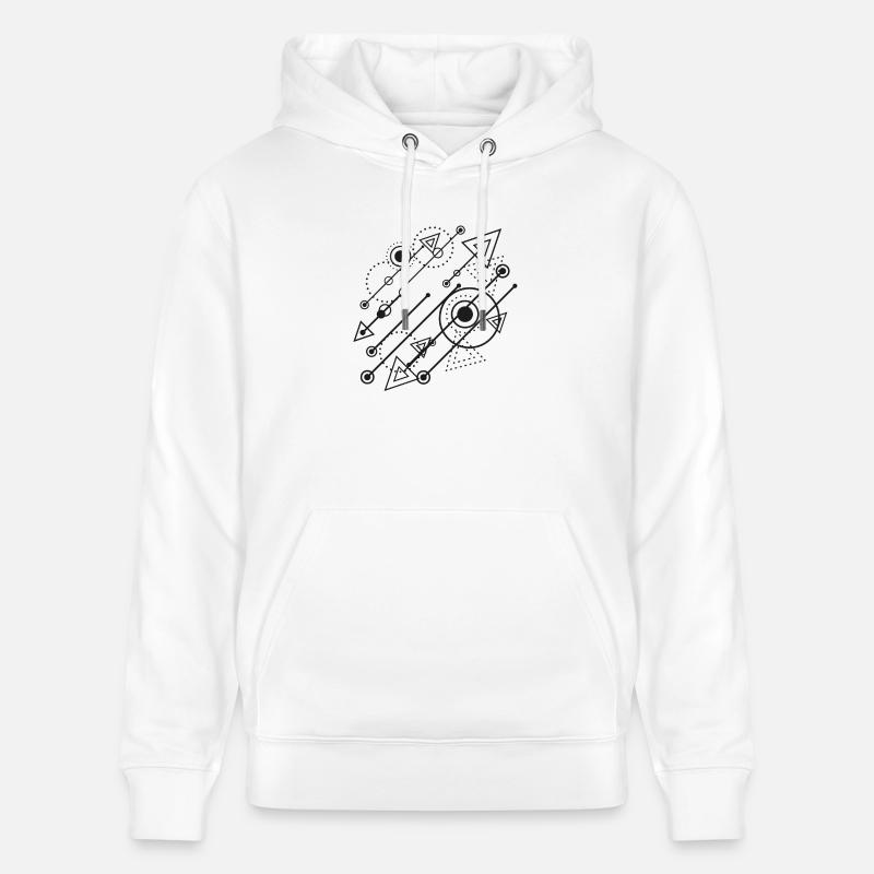 Flux d’énergie géométriques - Sweat à capuche bio CRUISER Stanley/Stella Unisexe - blanc