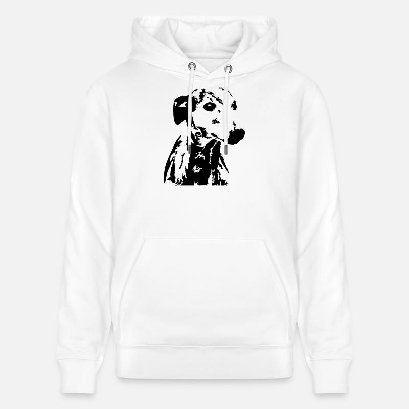 Tête de whippet - Sweat à capuche bio CRUISER Stanley/Stella Unisexe - blanc