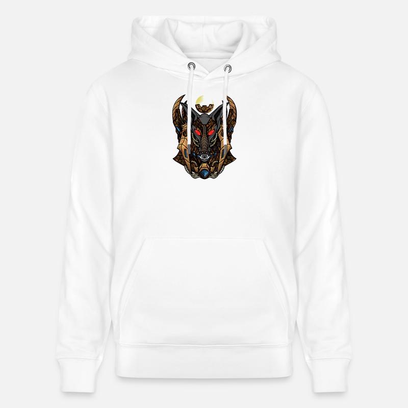 Steampunk d’anubis - Sweat à capuche bio CRUISER Stanley/Stella Unisexe - blanc