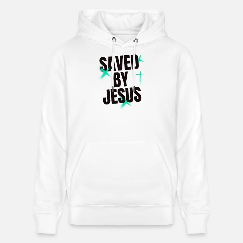 Sauvé par Jésus - Sweat à capuche bio CRUISER Stanley/Stella Unisexe - blanc