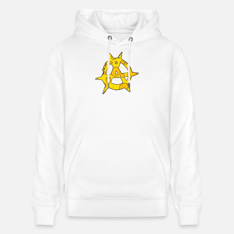 Fromage symbole de l’anarchie - Sweat à capuche bio CRUISER Stanley/Stella Unisexe - blanc