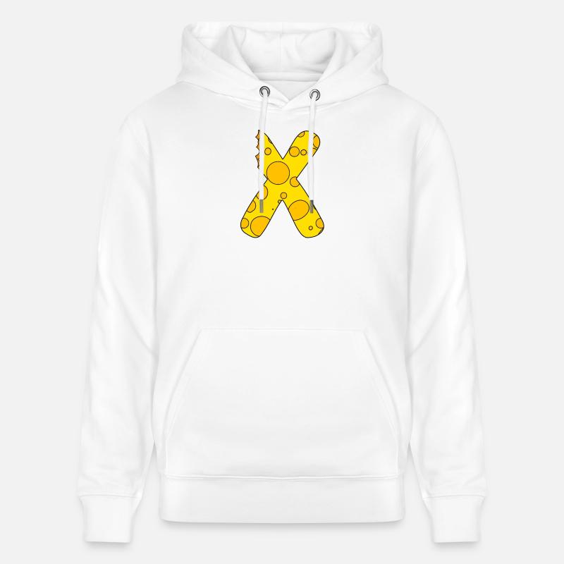 Lettre X - Sweat à capuche bio CRUISER Stanley/Stella Unisexe - blanc